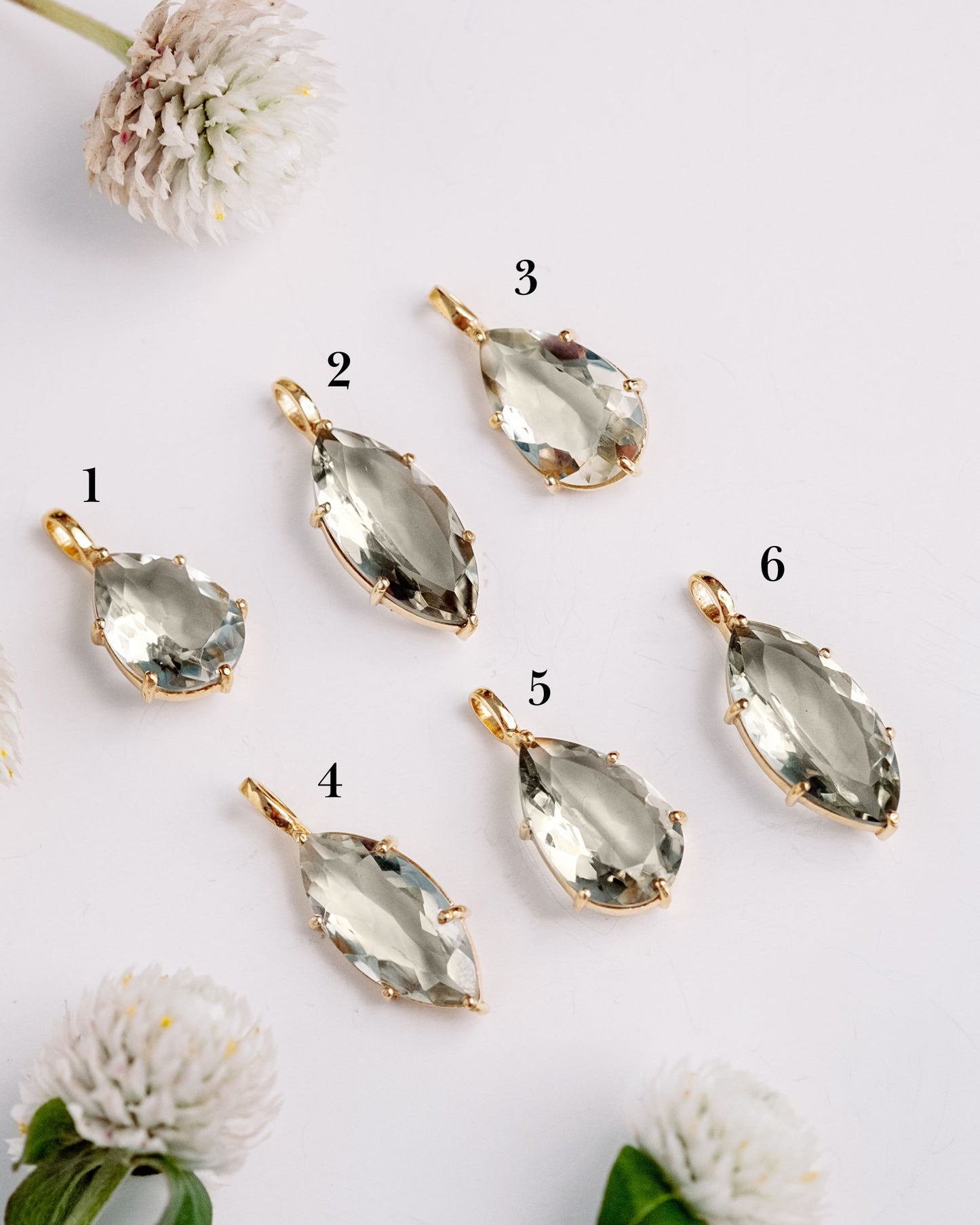 Prasiolite Pendants