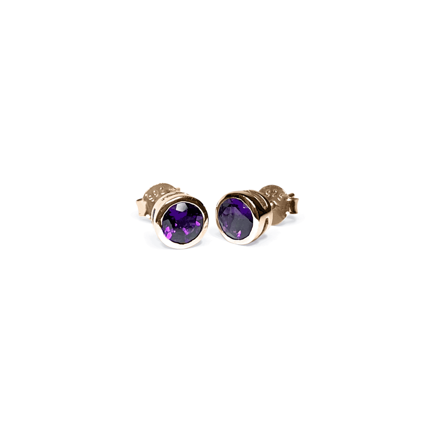 Amethyst Tube Set Studs