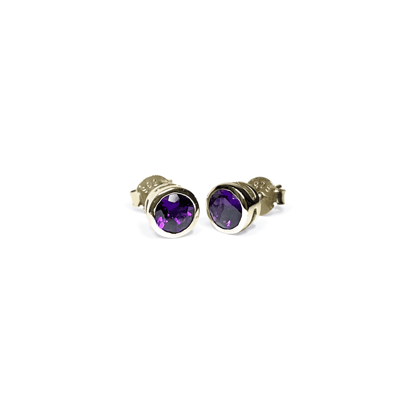 Amethyst Tube Set Studs