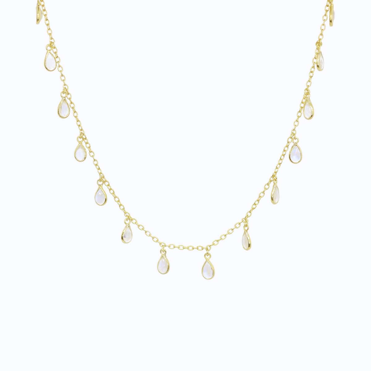 Drop Me Bling Moonstone Necklace