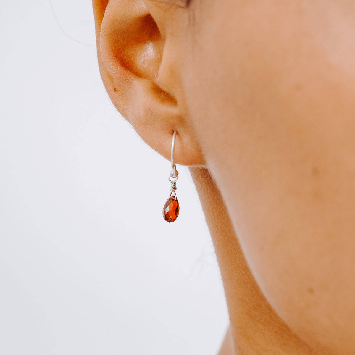 Garnet Drop Earrings