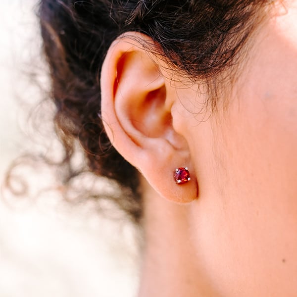 Garnet Studs