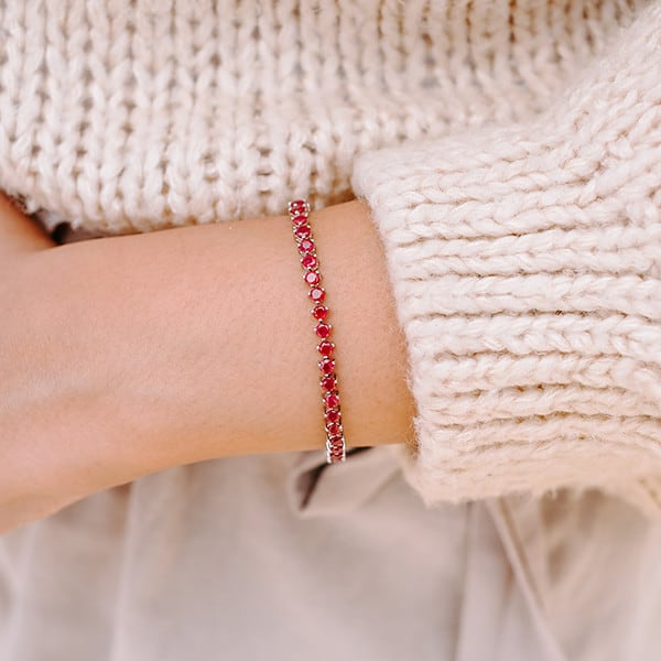 Ruby Tennis Bracelet
