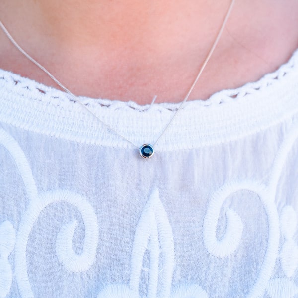 Sapphire Slider Necklace