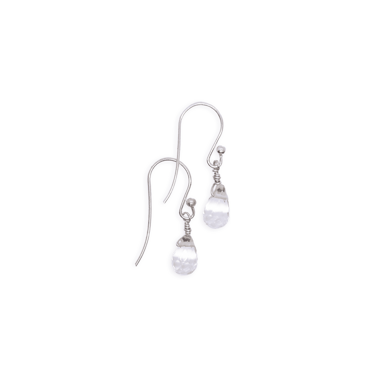 Clear Quartz Drop Earrings