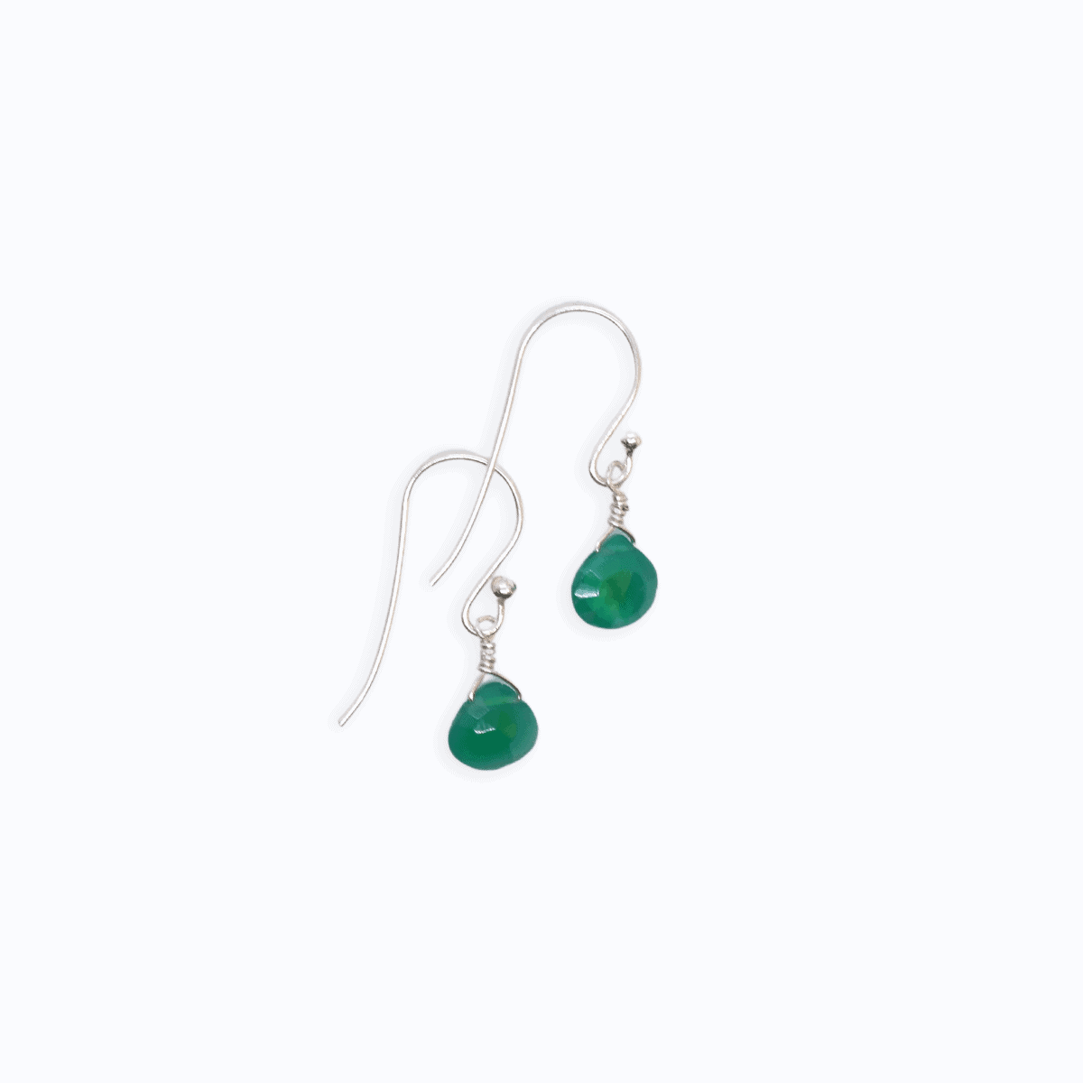 Green Onyx Drop Earrings