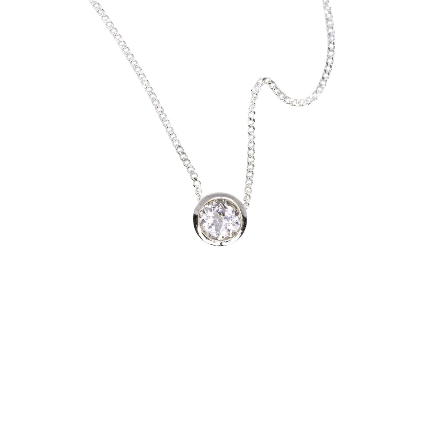 Clear Quartz Slider Necklace