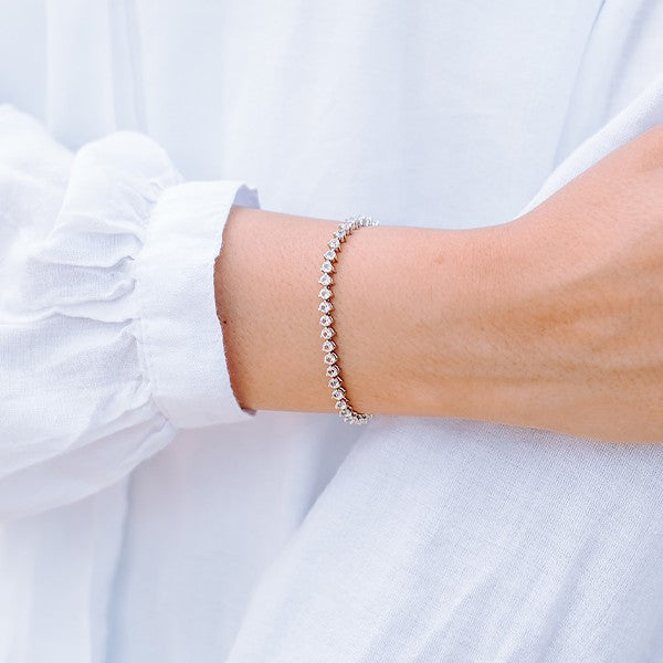 Clear Quartz Tennis Bracelet