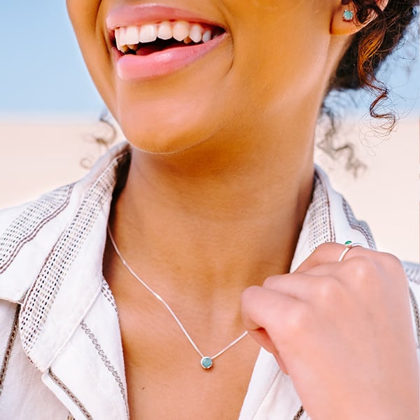 Emerald Slider Necklace
