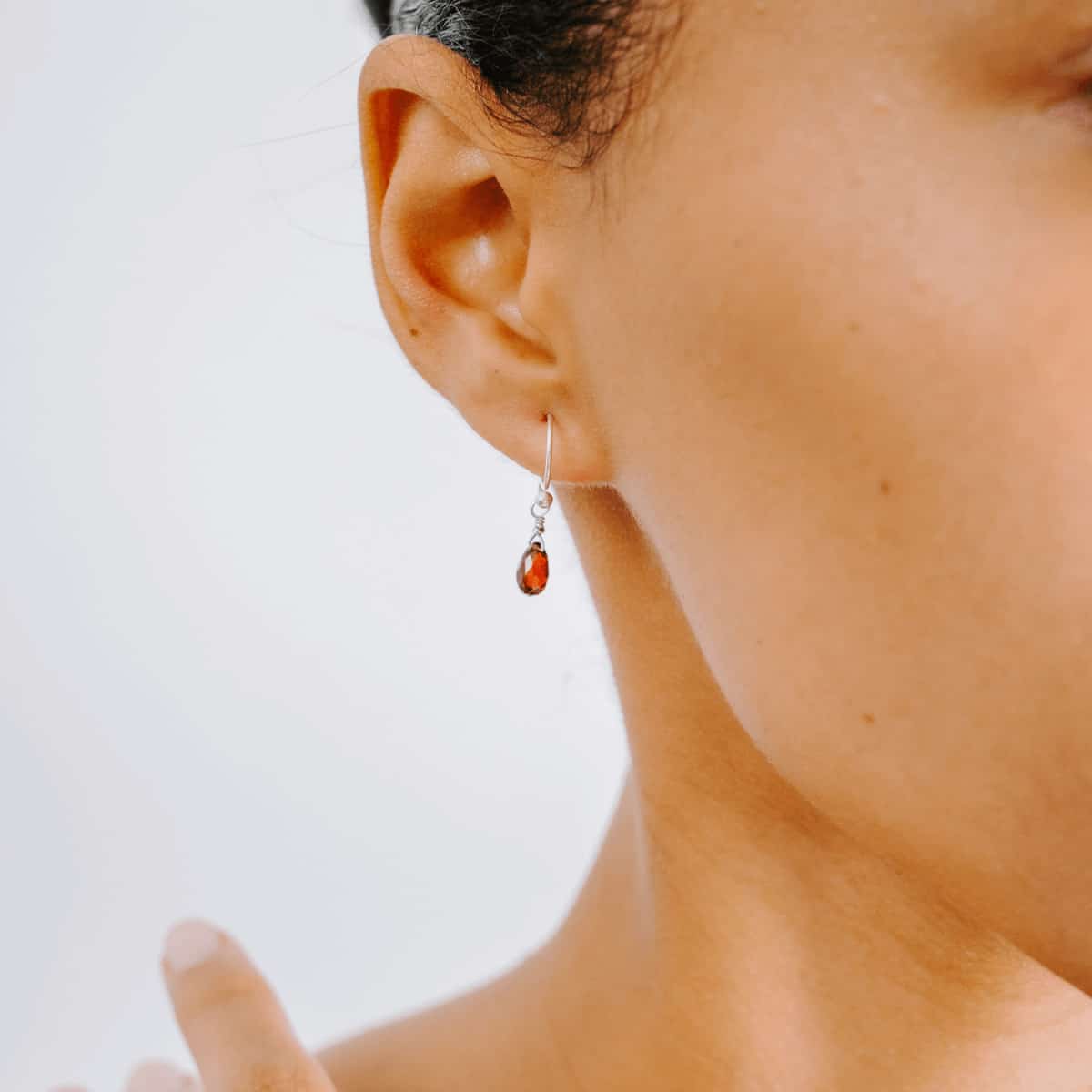 Garnet Drop Earrings