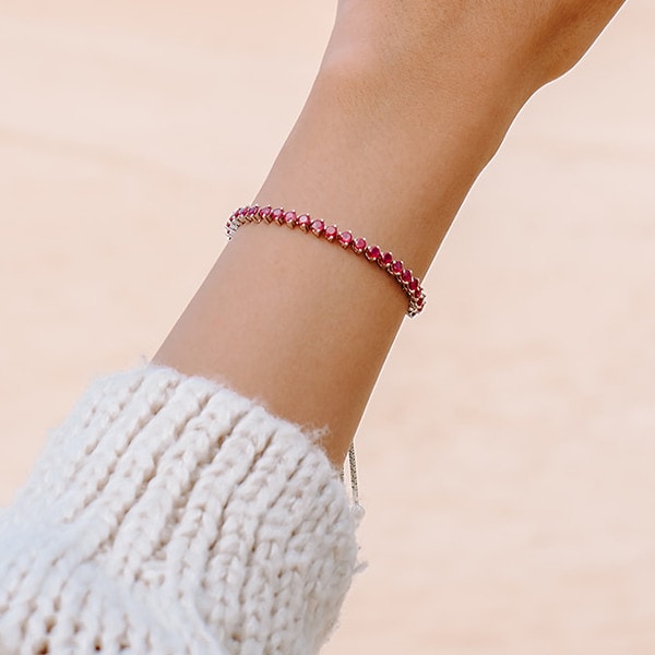 Ruby Tennis Bracelet