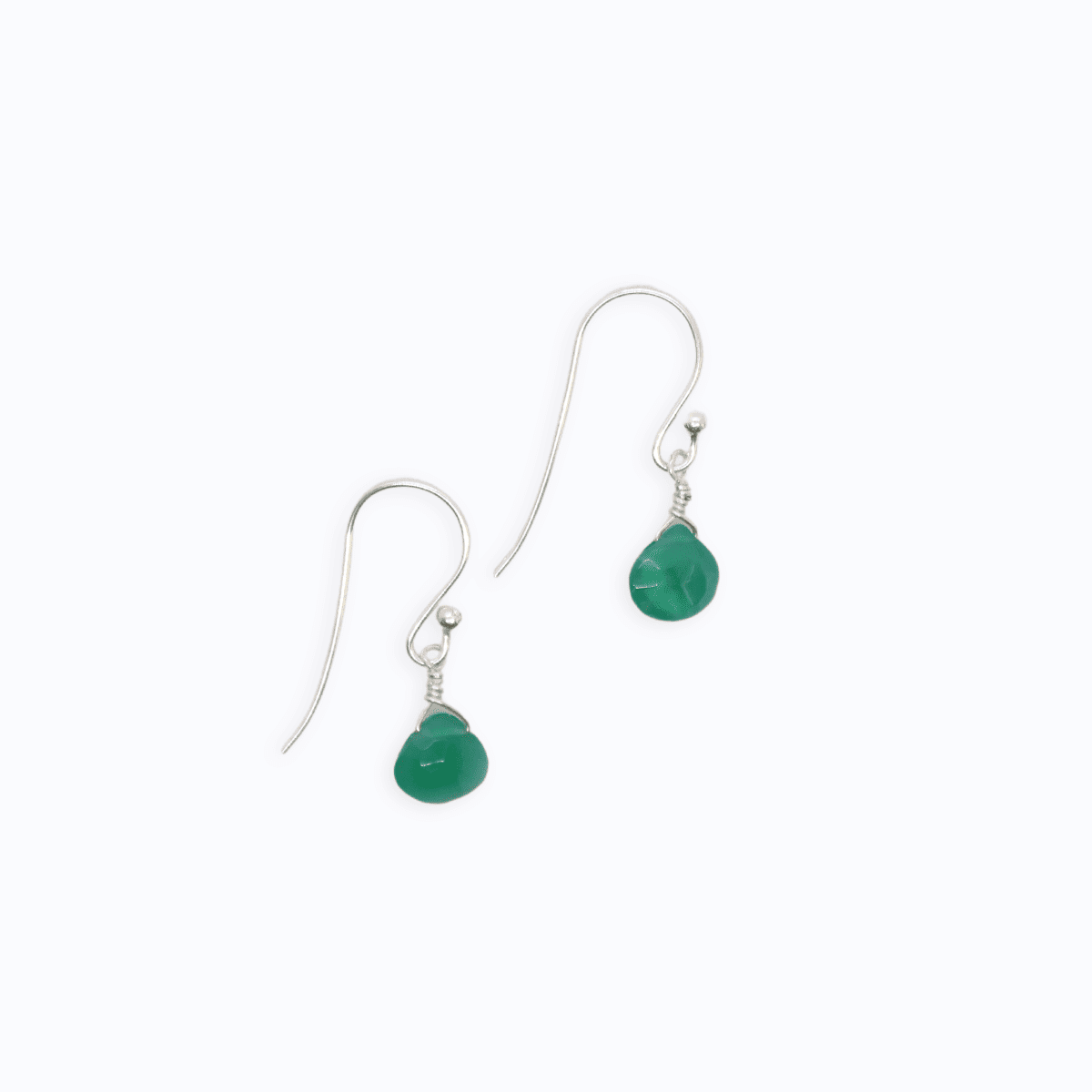 Green Onyx Drop Earrings