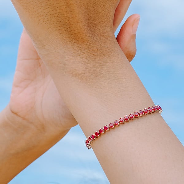Ruby Tennis Bracelet