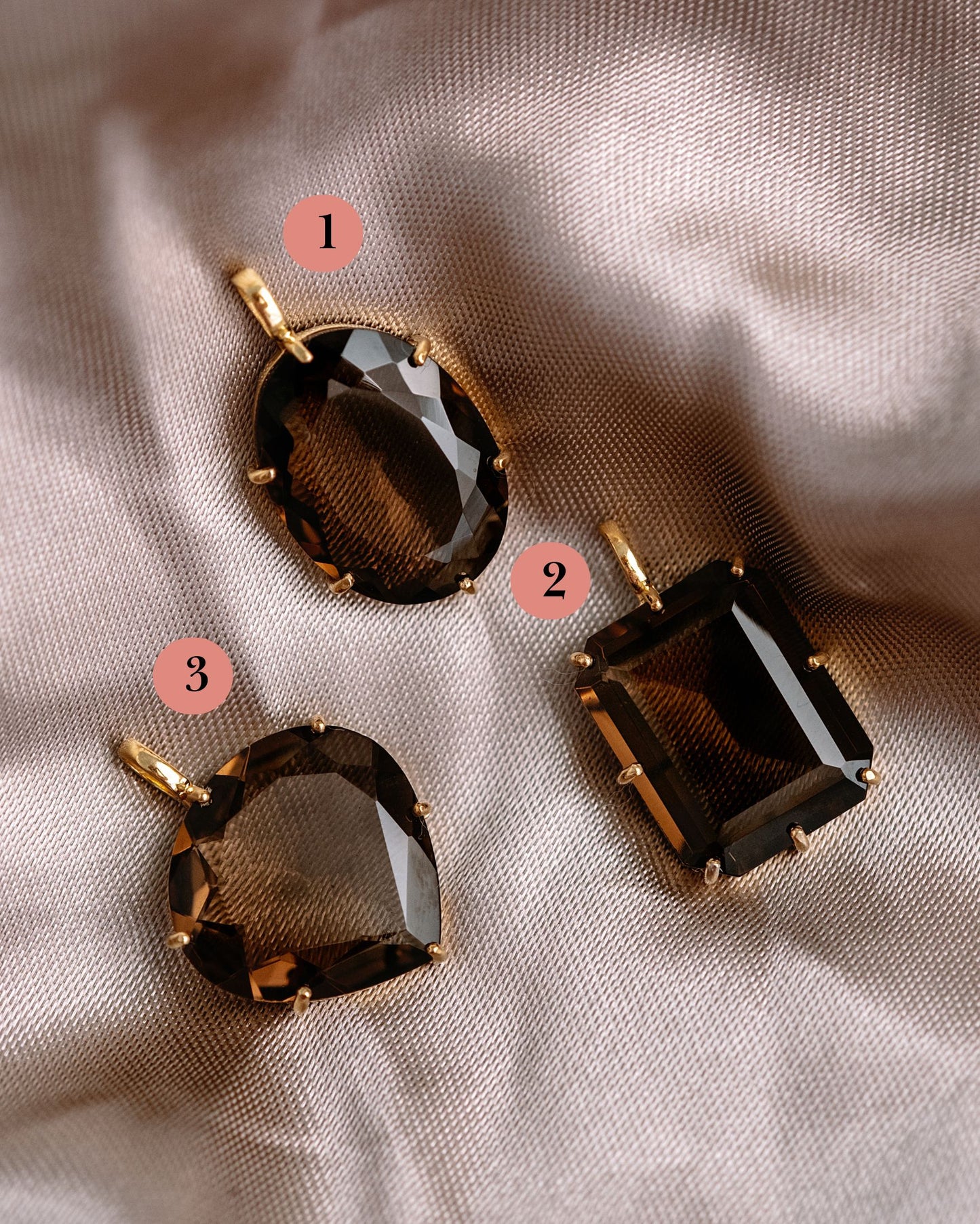 Small Smoky Quartz Pendants