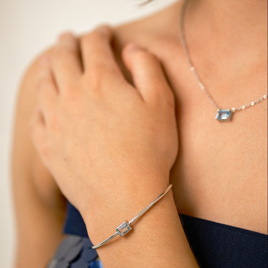Birthstone Bangle Topaz