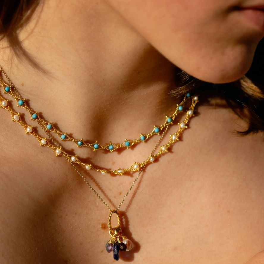 Lacey gemstone Necklace