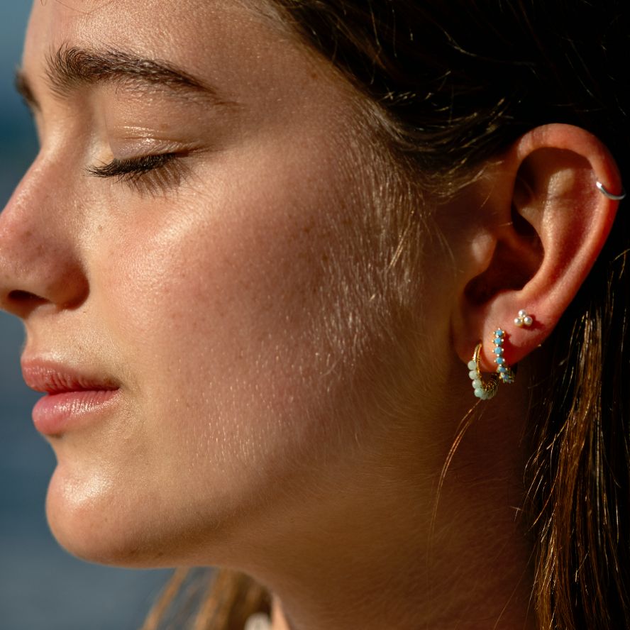 Triple Pearl Stud