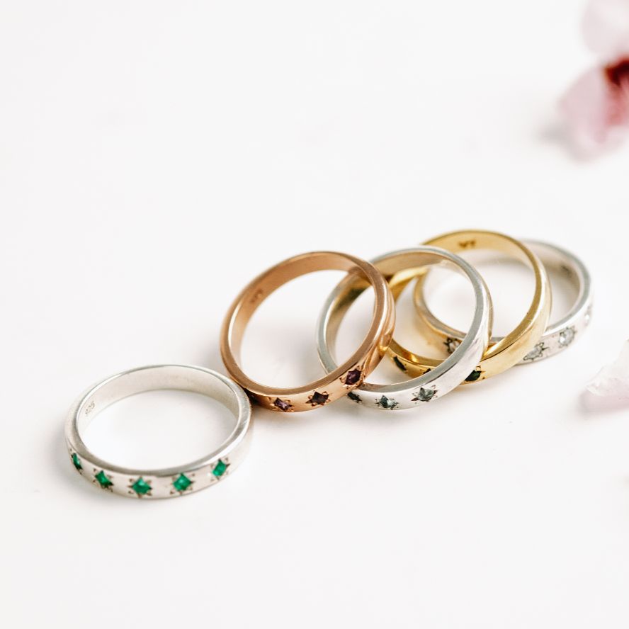 Star Struck Birthstone Ring