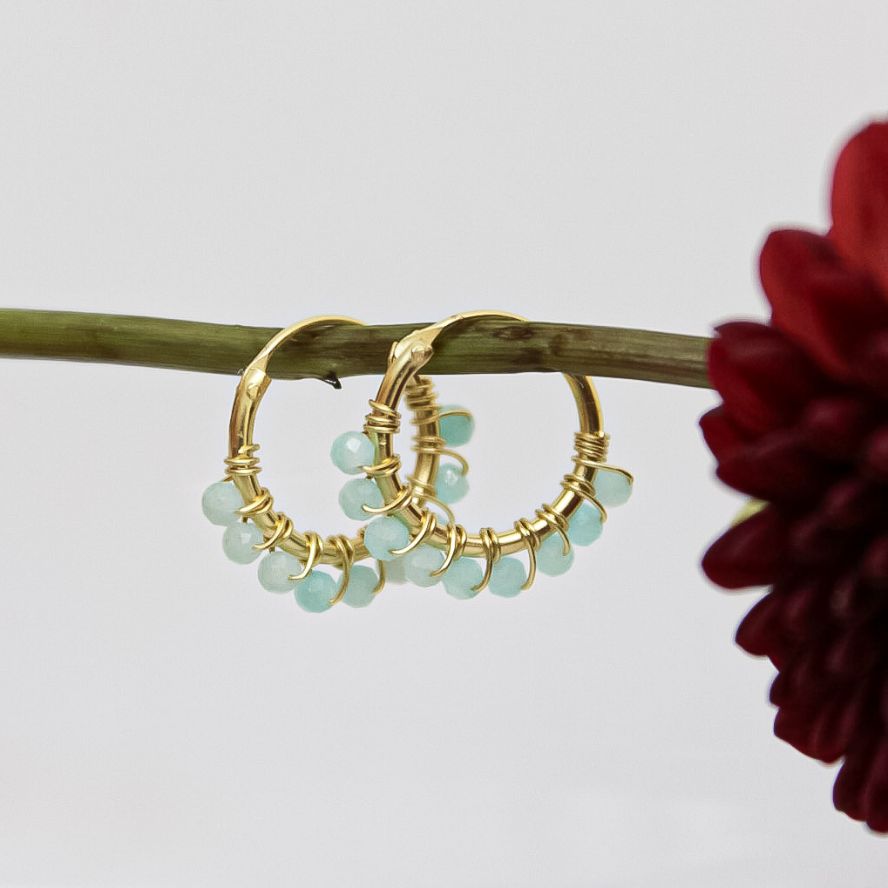 Gemstone Huggies
