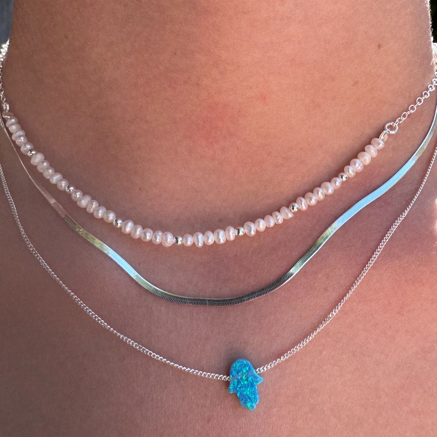 Opalite Hamsa Necklace