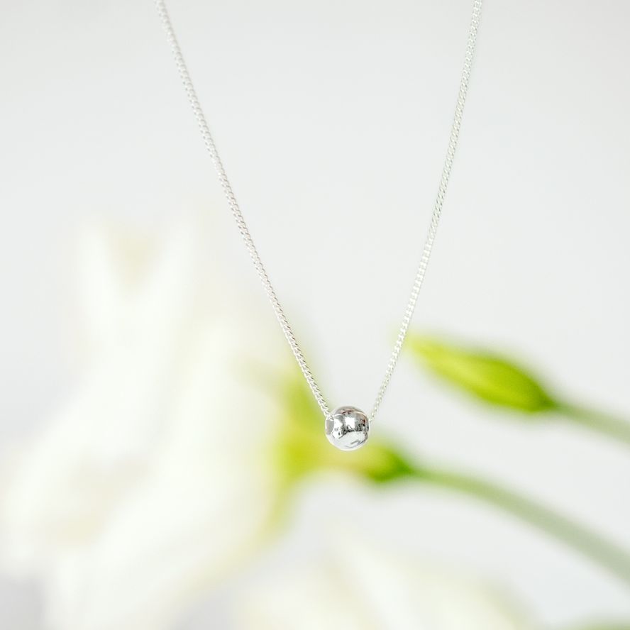 Silver Ball Slider necklace