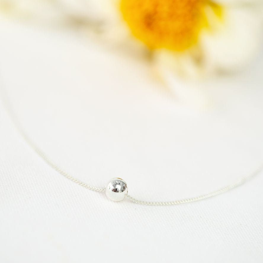 Silver Ball Slider necklace