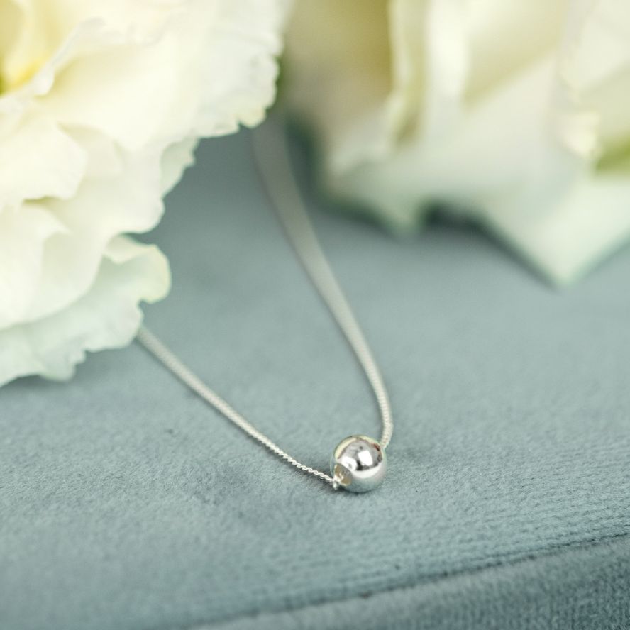 Silver Ball Slider necklace