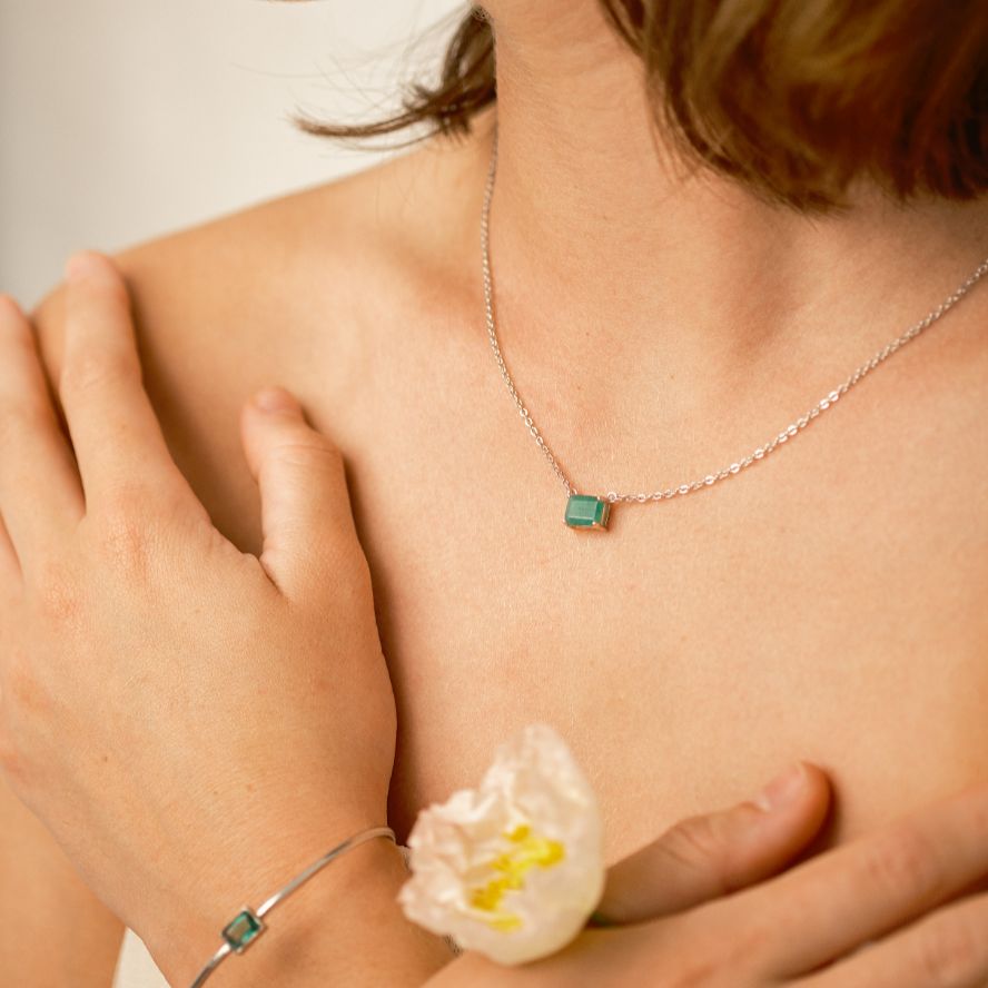 Birthstone Emerald Necklace