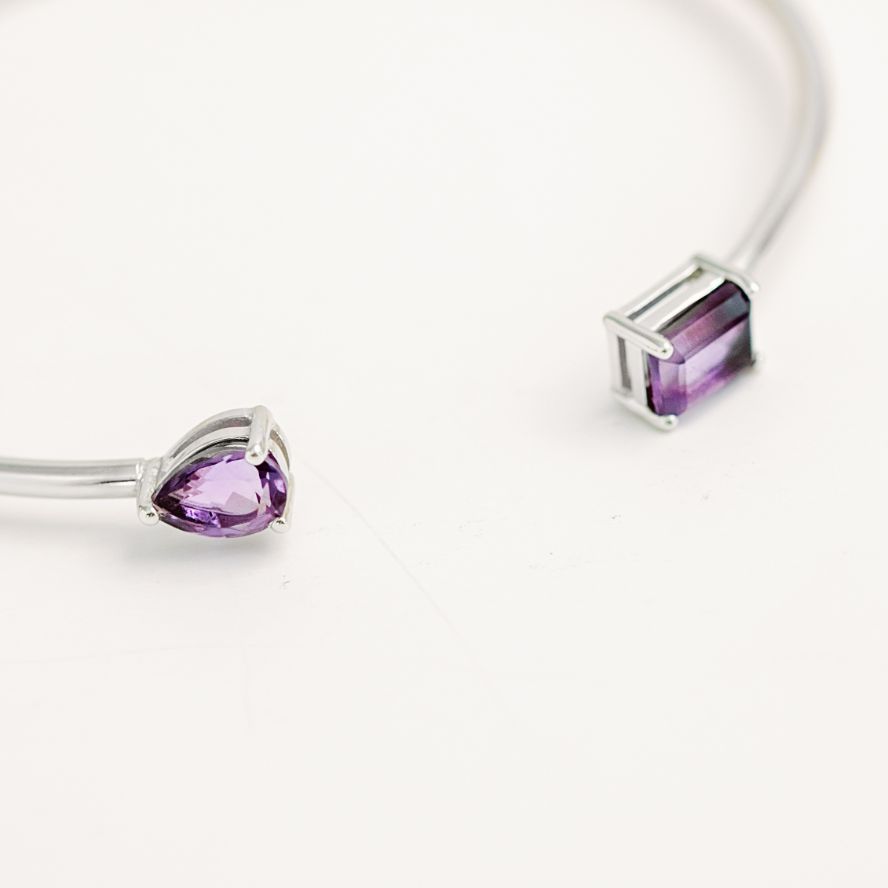 Birthstone Twin Cuff Amethyst
