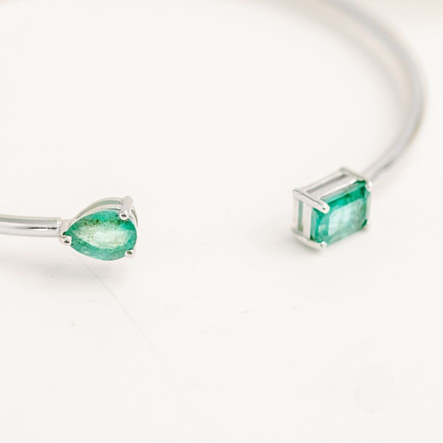 Birthstone Twin Cuff Emerald