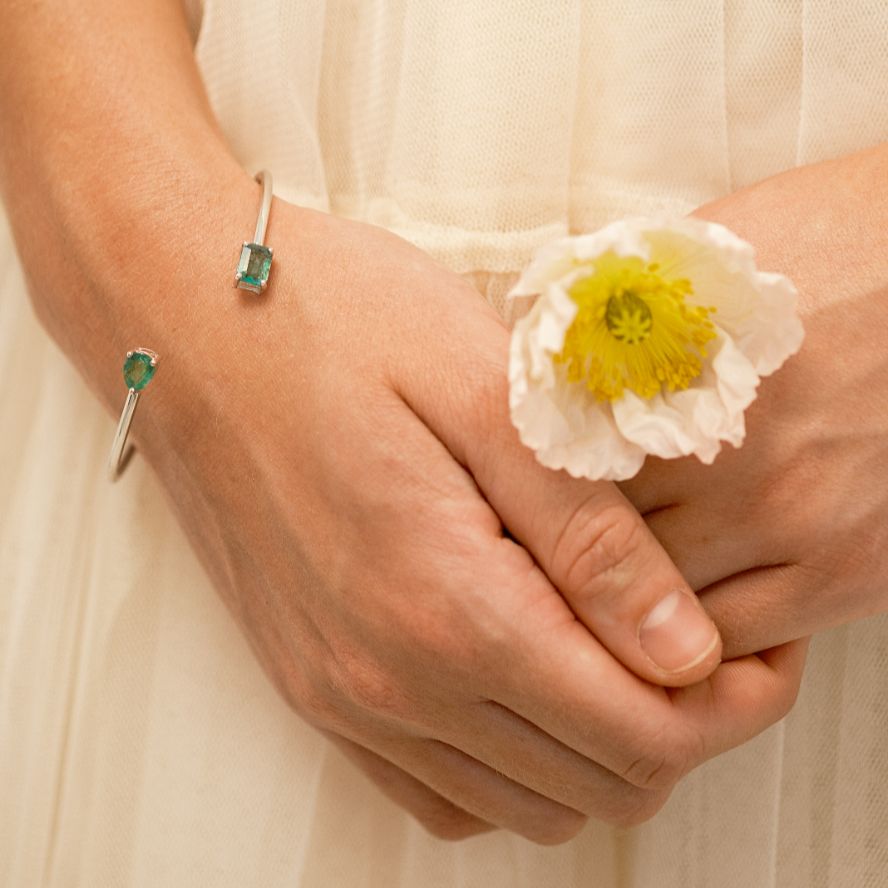 Birthstone Twin Cuff Emerald