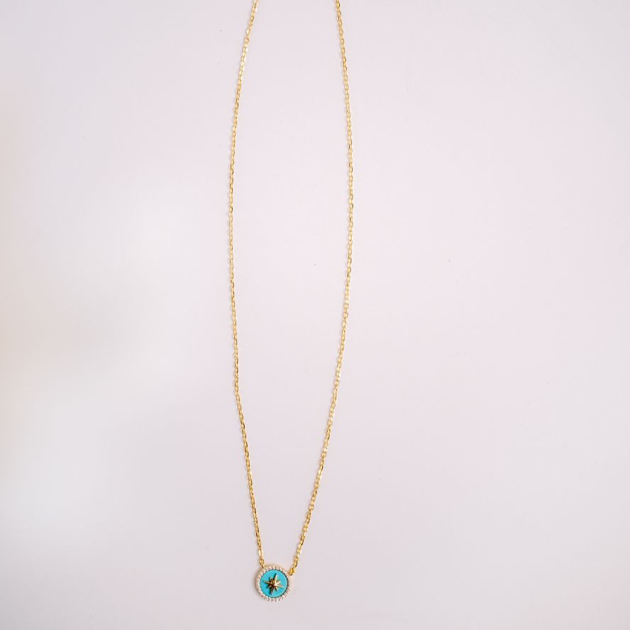 My Compass Necklace - Turquoise