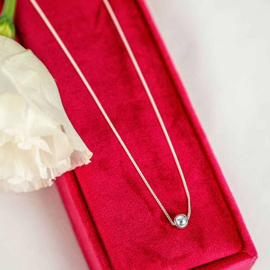 Silver Ball Slider necklace