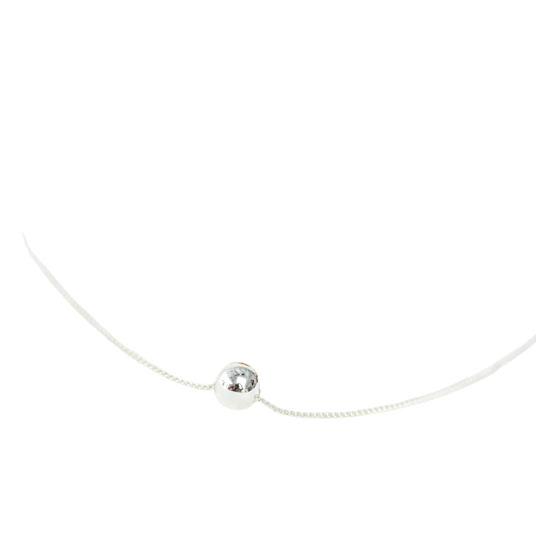 Silver Ball Slider necklace