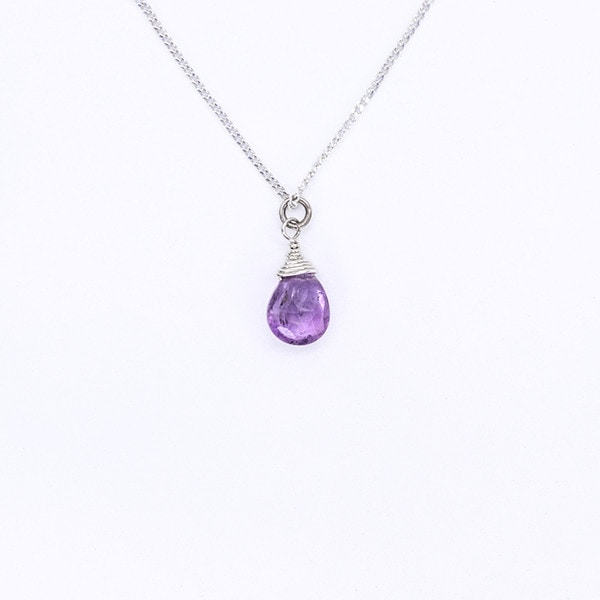 Amethyst Drop Necklace