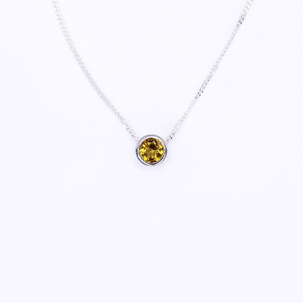 Citrine Slider Necklace