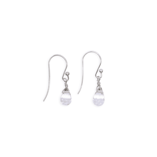 Clear Quartz Drop Earrings