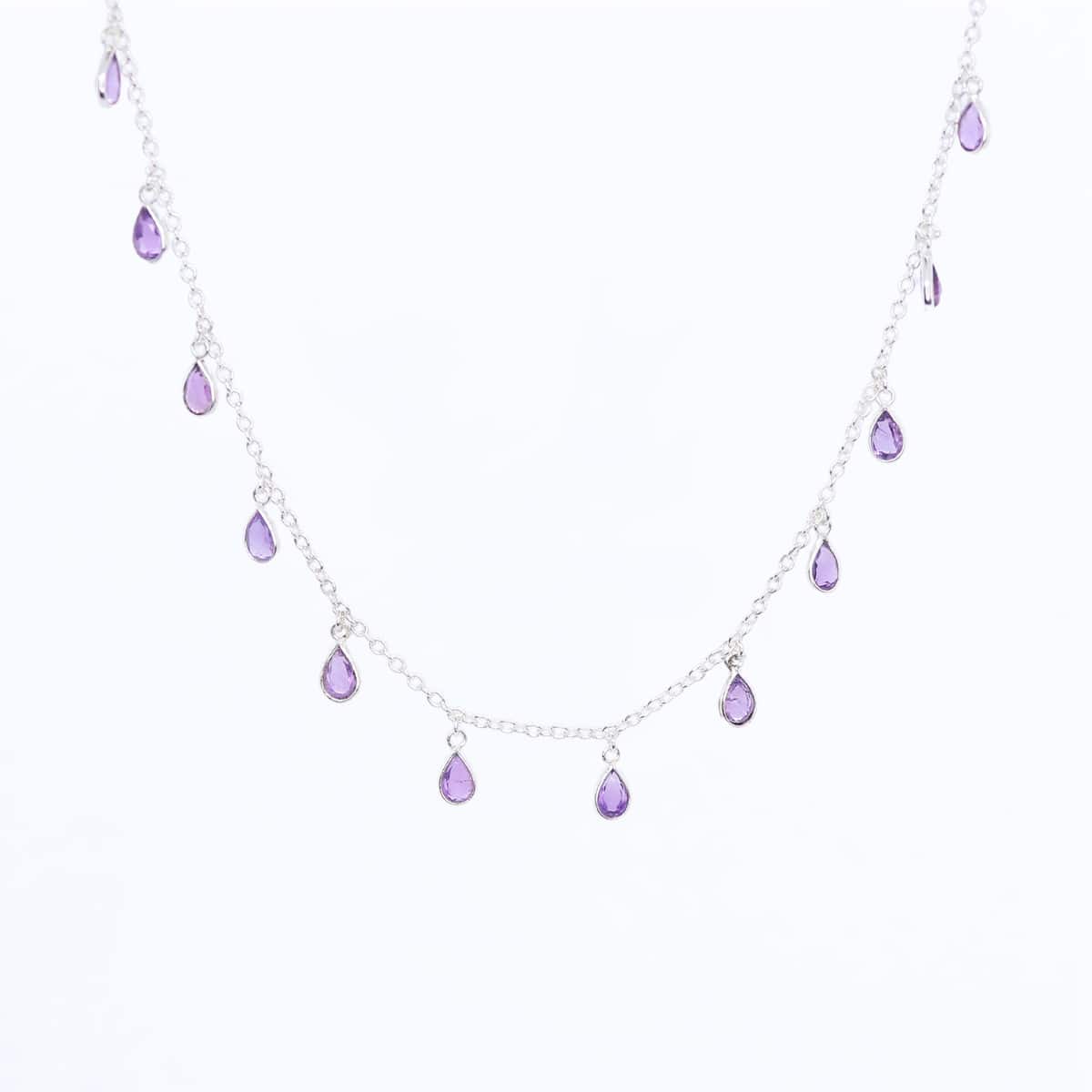 Drop Me Bling Amethyst Necklace