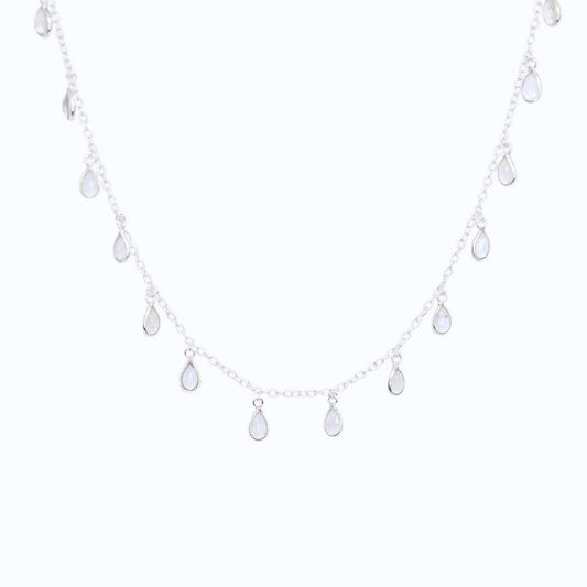 Drop Me Bling Moonstone Necklace