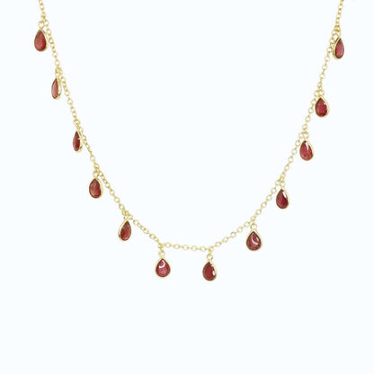 Drop Me Bling Ruby Necklace