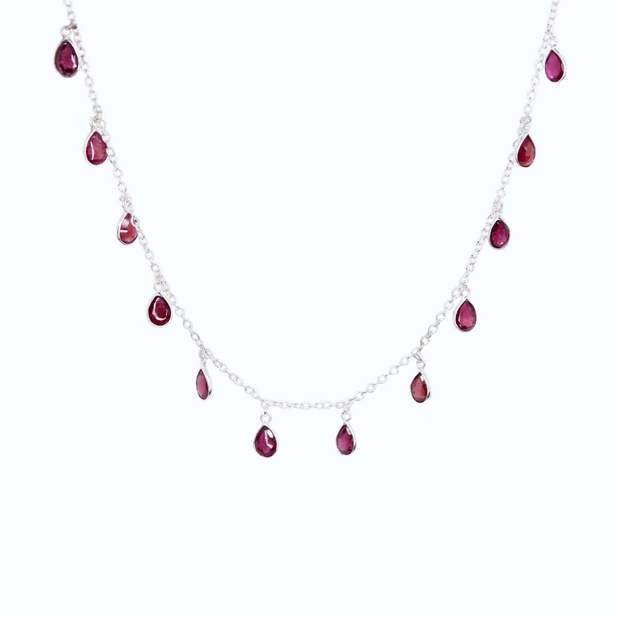 Drop Me Bling Ruby Necklace