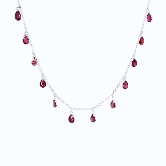 Drop Me Bling Ruby Necklace