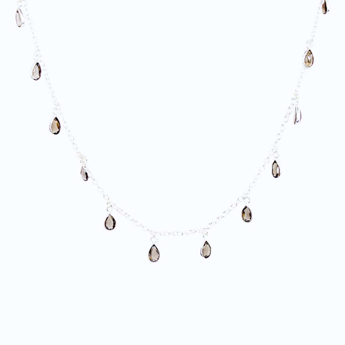 Drop Me Bling Smokey Topaz Necklace