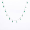 Drop Me Bling Emerald Necklace