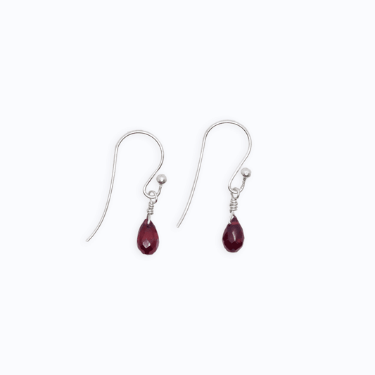 Garnet Drop Earrings