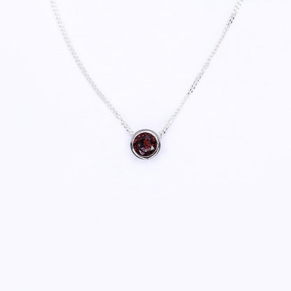 Garnet Slider Necklace