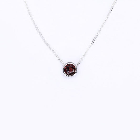 Garnet Slider Necklace