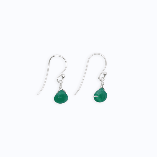 Green Onyx Drop Earrings