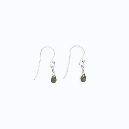 Green Tourmaline Drop Earrings