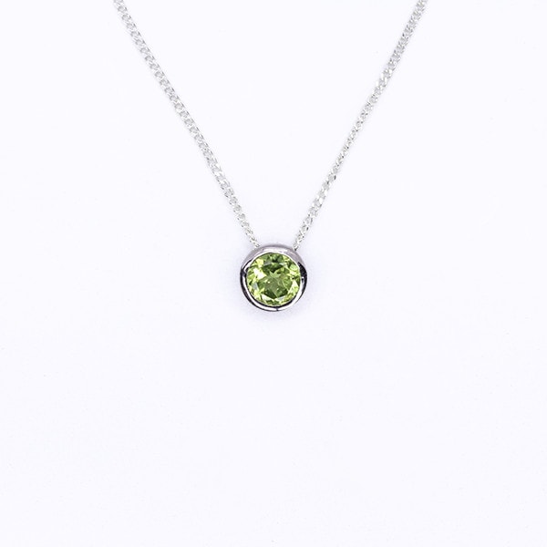 Peridot Slider Necklace